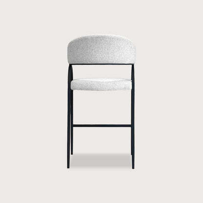 Opal Arched Fabric Bar Stool - Black Bar Stool Raffine
