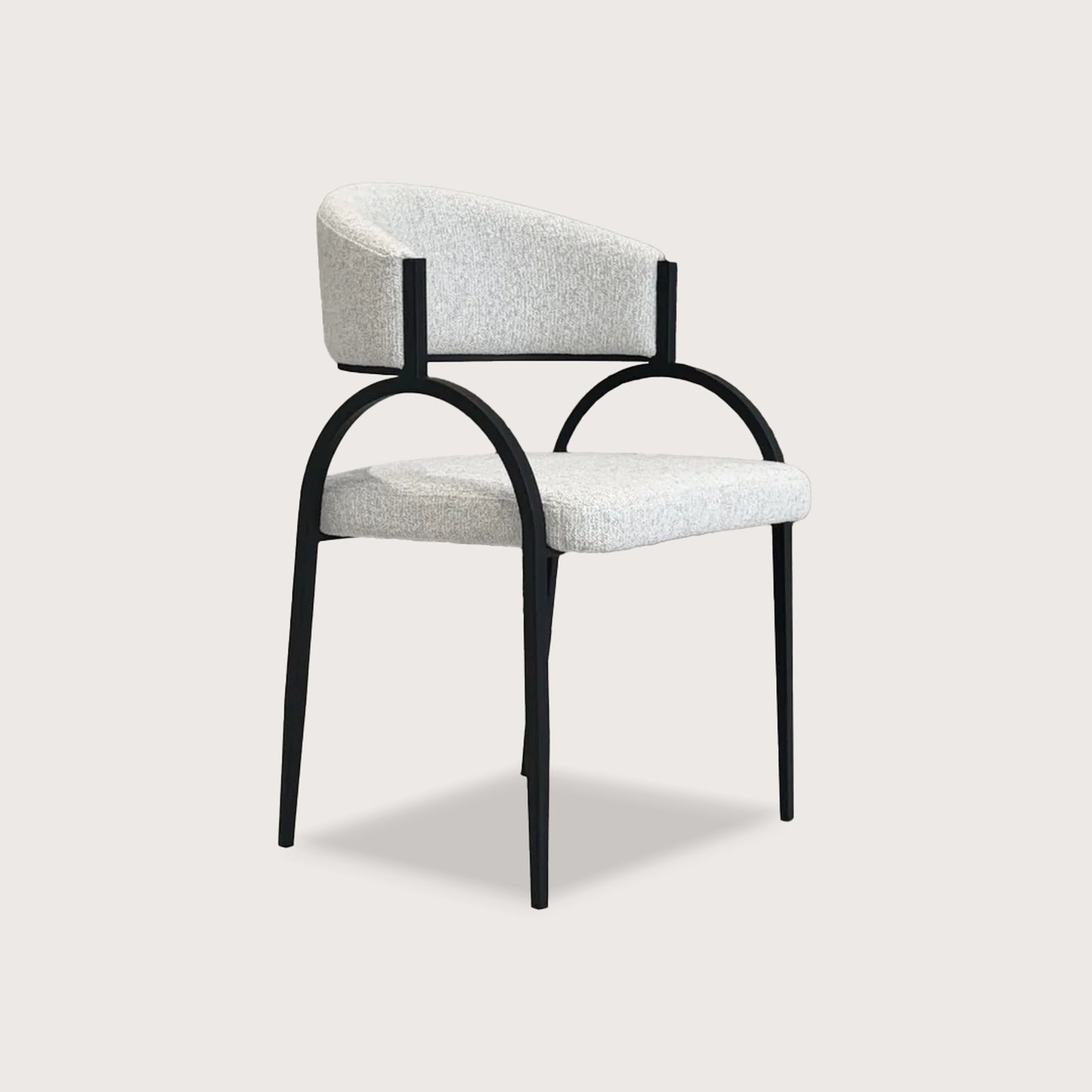 Opal Arched Fabric Dining Chair - White Dining Chair Raffine Default Title