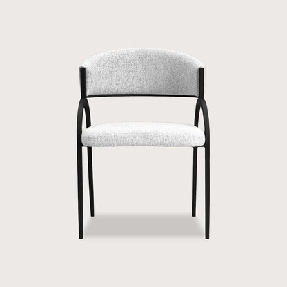 Opal Arched Fabric Dining Chair - White Dining Chair Raffine