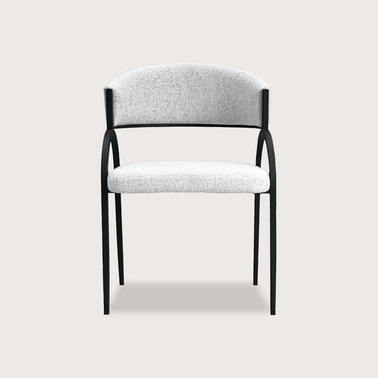 Opal Arched Fabric Dining Chair - White Dining Chair Raffine