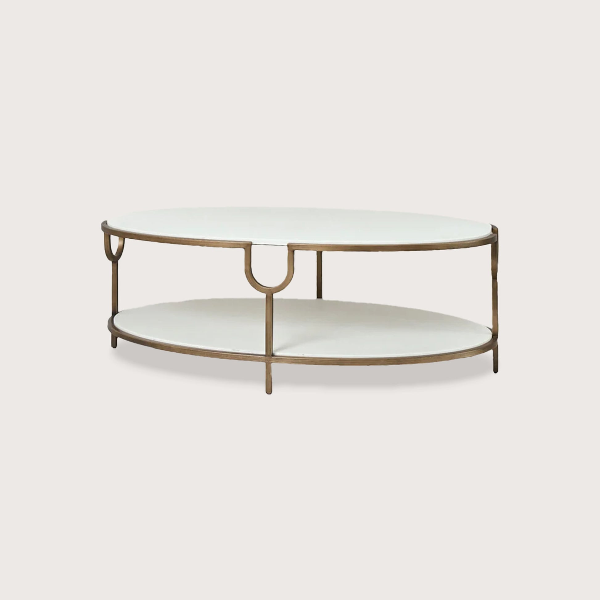 Raya Marble Coffee Table - Brass Coffee Table Raffine Default Title