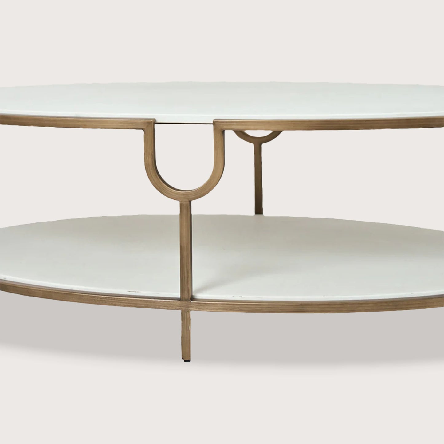 Raya Marble Coffee Table - Brass Coffee Table Raffine