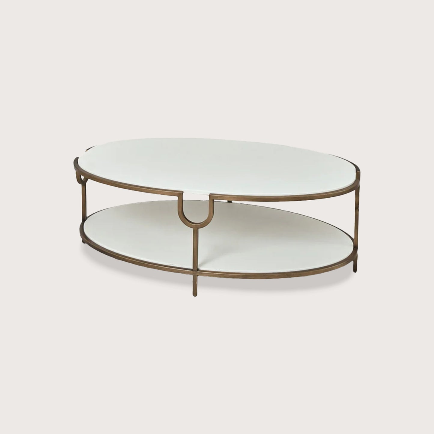 Raya Marble Coffee Table - Brass Coffee Table Raffine
