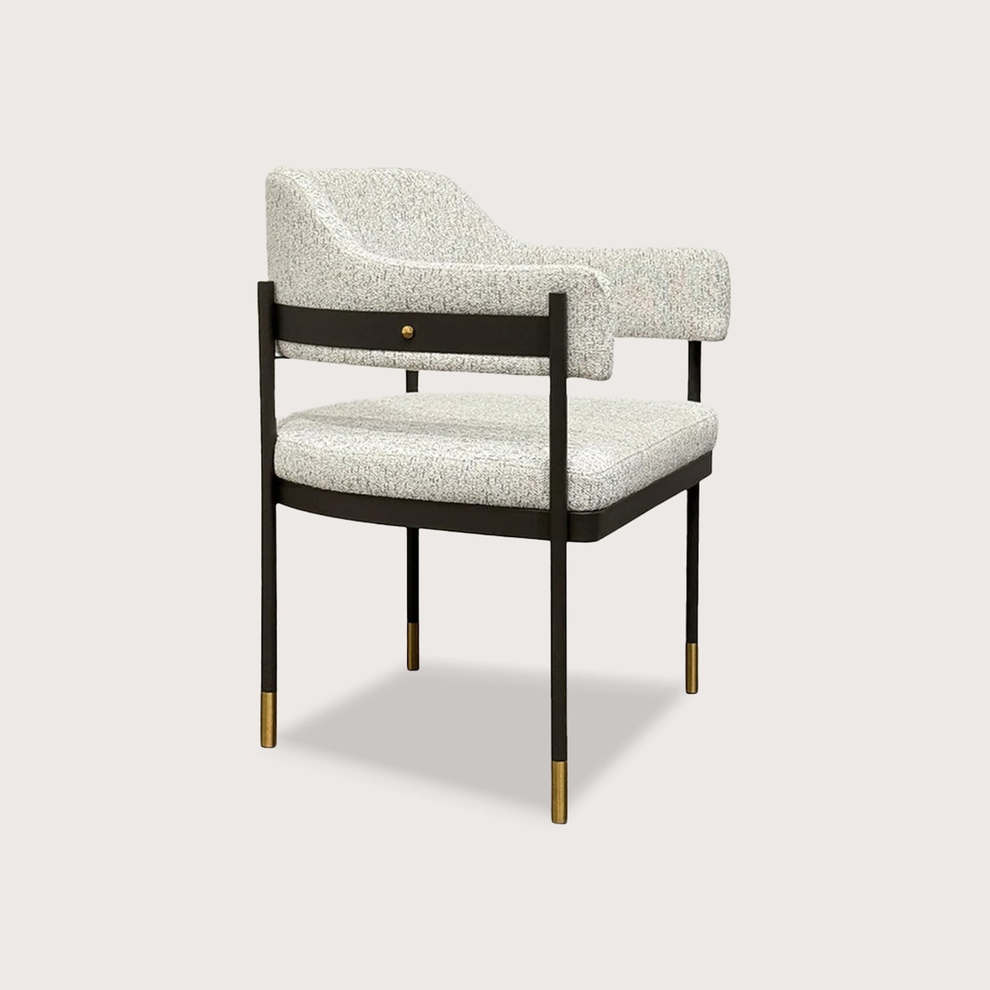 Santi Curved Metal Chair - Grey Chair Raffine Default Title