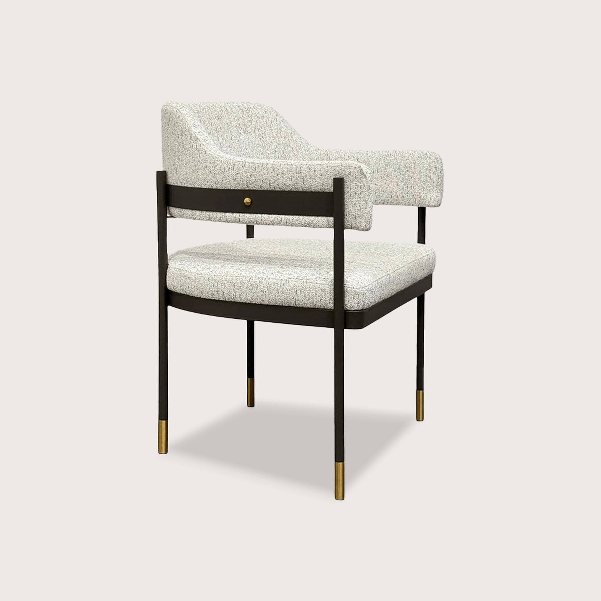 Santi Curved Metal Chair - Grey Chair Raffine Default Title