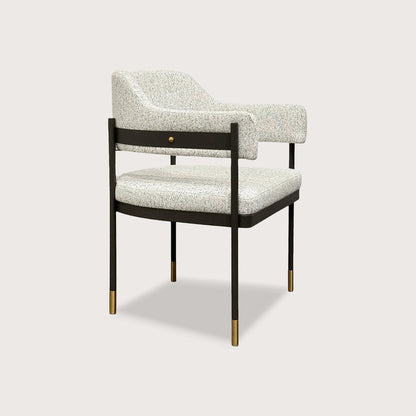 Santi Curved Metal Chair - Grey Chair Raffine Default Title