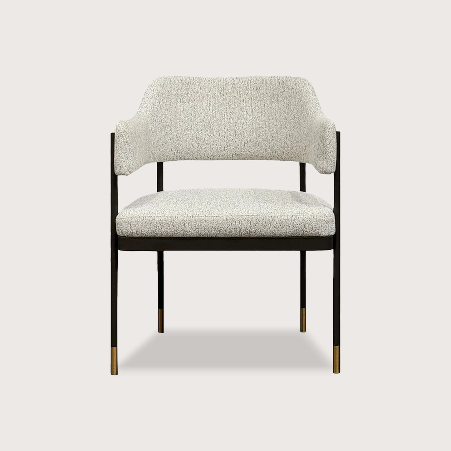 Santi Curved Metal Chair - Grey Chair Raffine