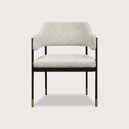 Santi Curved Metal Chair - Grey Chair Raffine