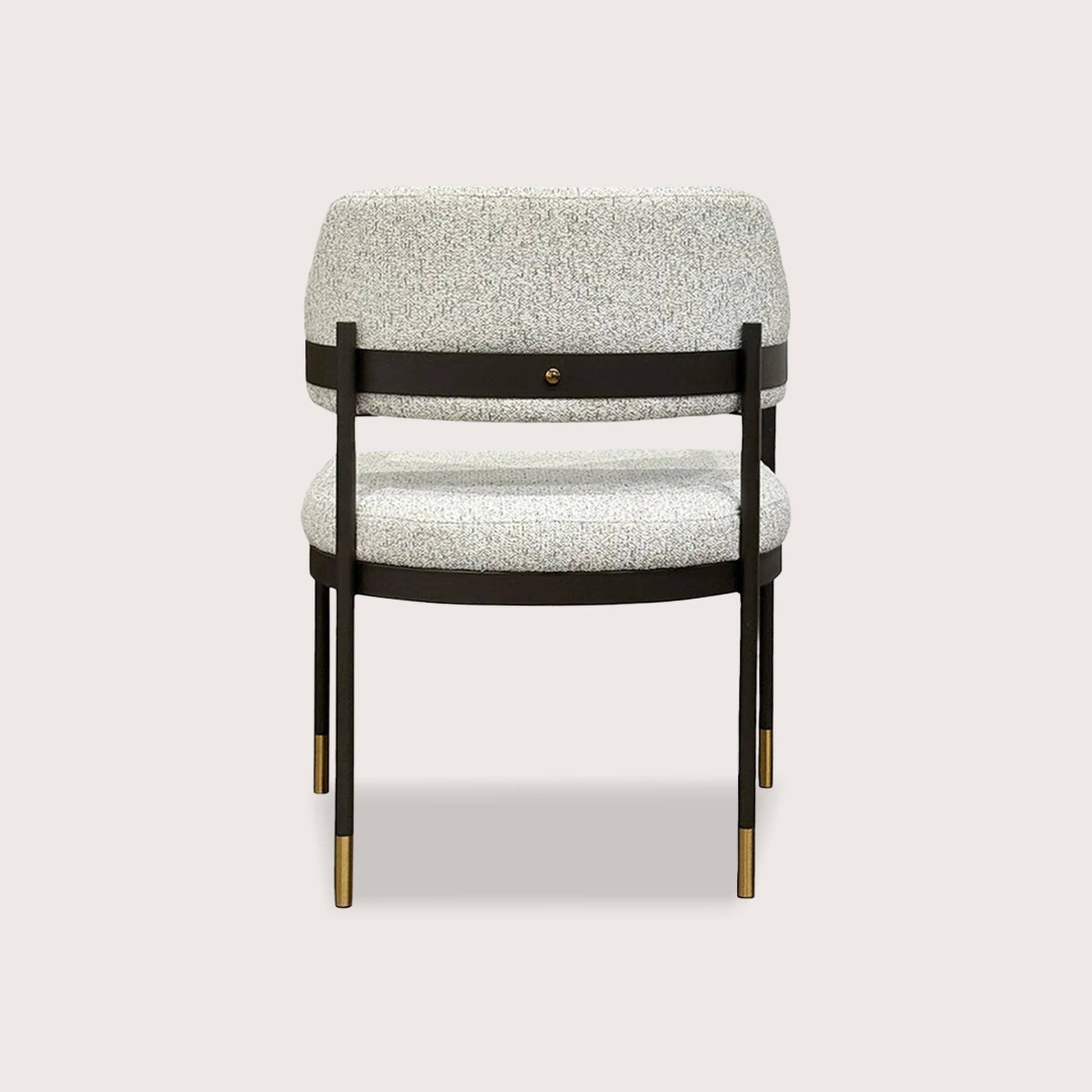 Santi Curved Metal Chair - Grey Chair Raffine