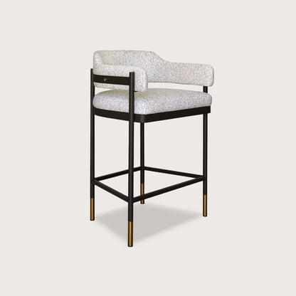 Santi Open Back Metal Bar Stool - Grey Bar Stool Raffine Default Title