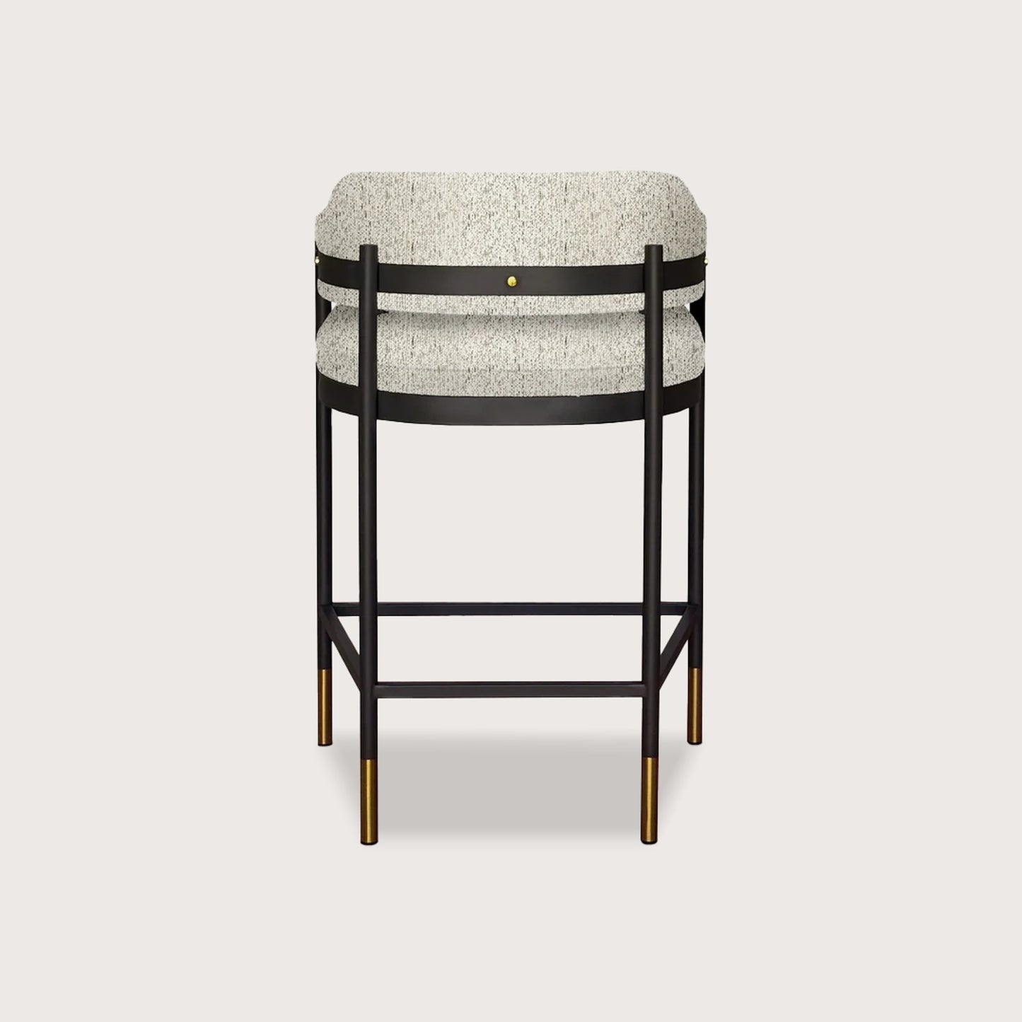 Santi Open Back Metal Bar Stool - Grey Bar Stool Raffine