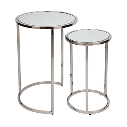 Serene Nesting Side Tables - Nickel Side Table Cafe Lighting & Living Nickel