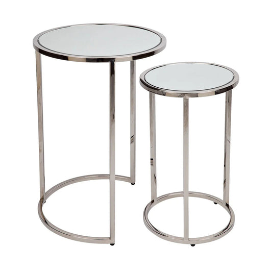 Serene Nesting Side Tables - Nickel Side Table Cafe Lighting & Living Nickel