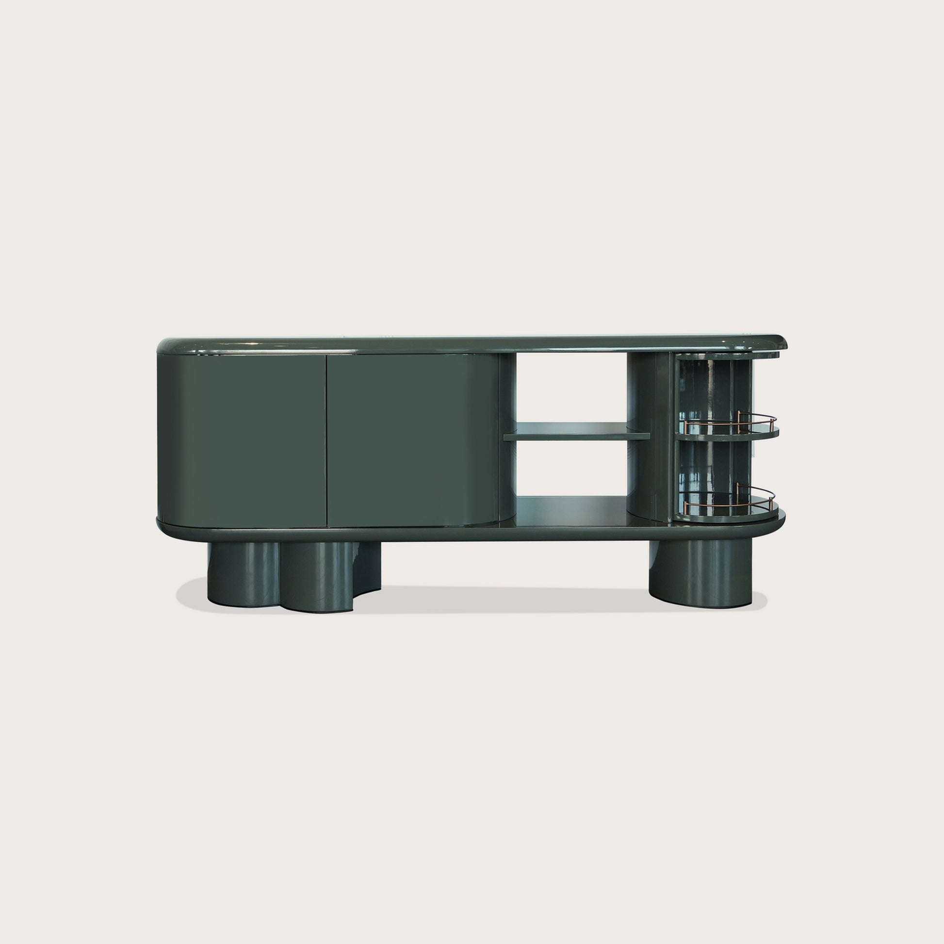 Solene Curved Sideboard - Green Sideboard Raffine Default Title