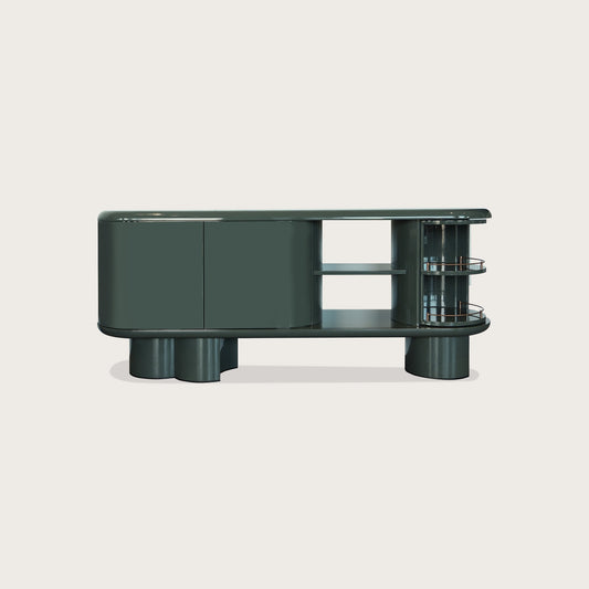 Solene Curved Sideboard - Green Sideboard Raffine Default Title