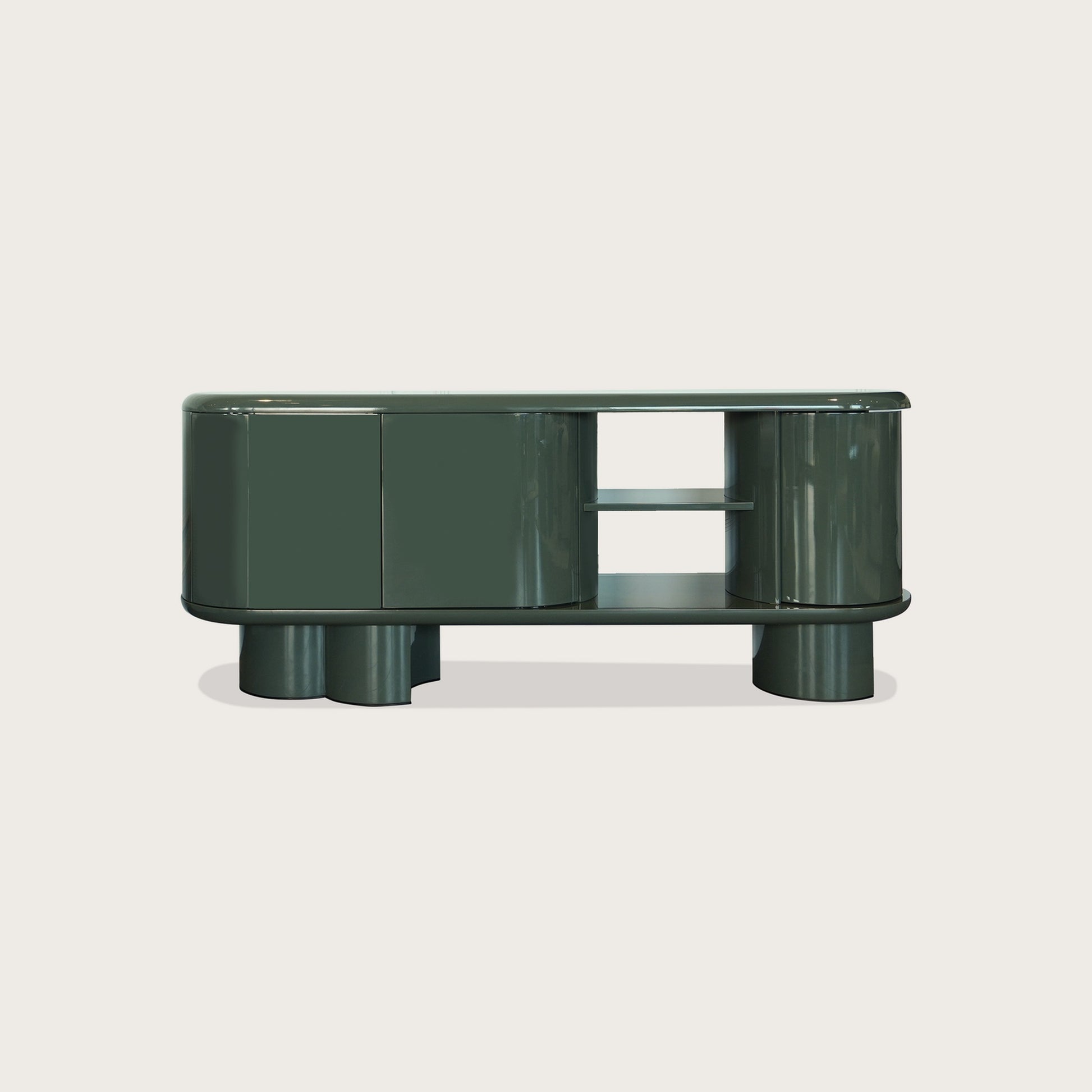 Solene Curved Sideboard - Green Sideboard Raffine