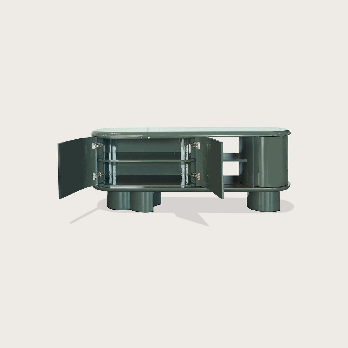 Solene Curved Sideboard - Green Sideboard Raffine