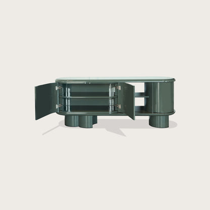 Solene Curved Sideboard - Green Sideboard Raffine