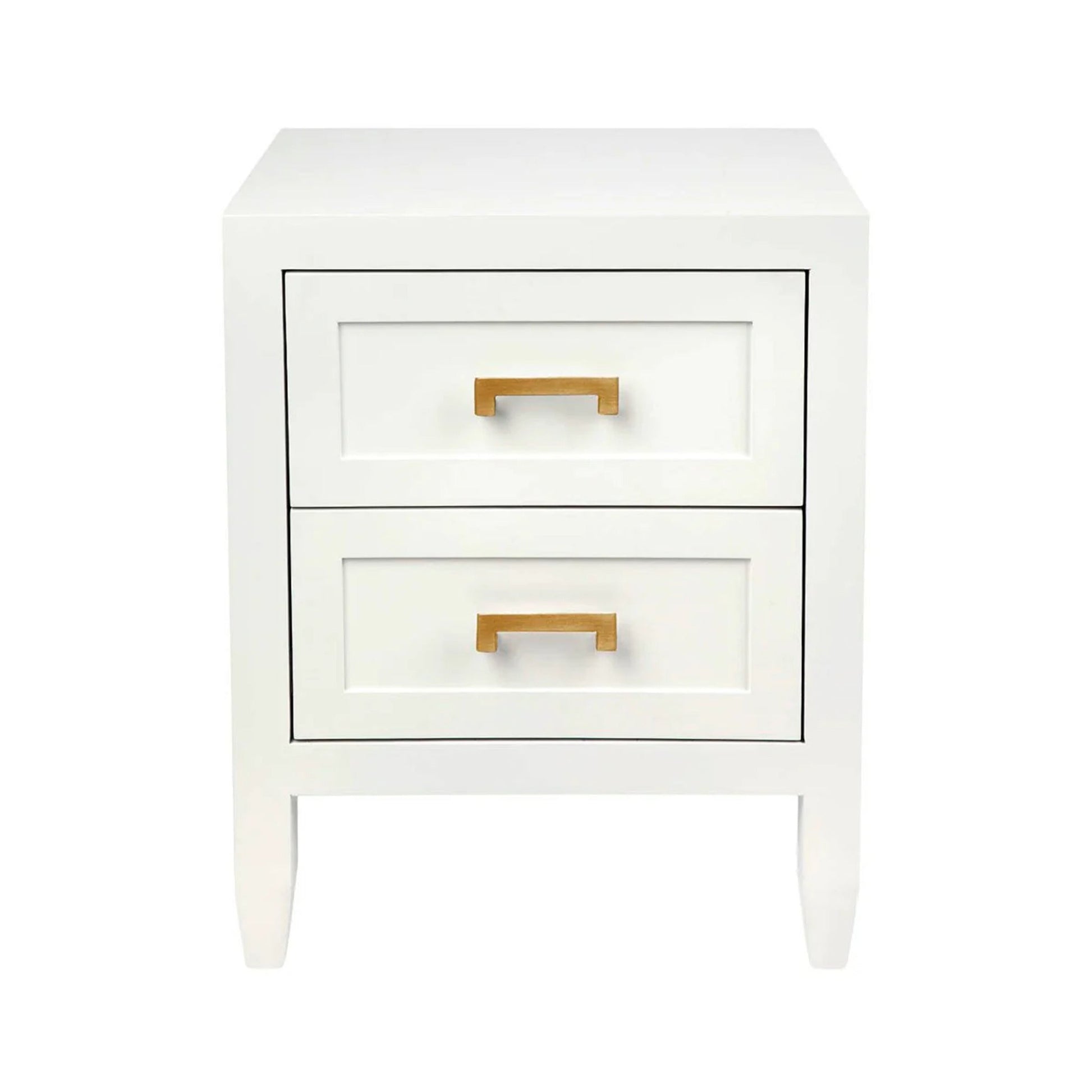 Soloman Large Two Drawer Bedside Table - White Bedside Table Cafe Lighting & Living White Small 