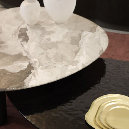 Stellar Asymmetrical Timber Coffee Table - Black Coffee Table Raffine
