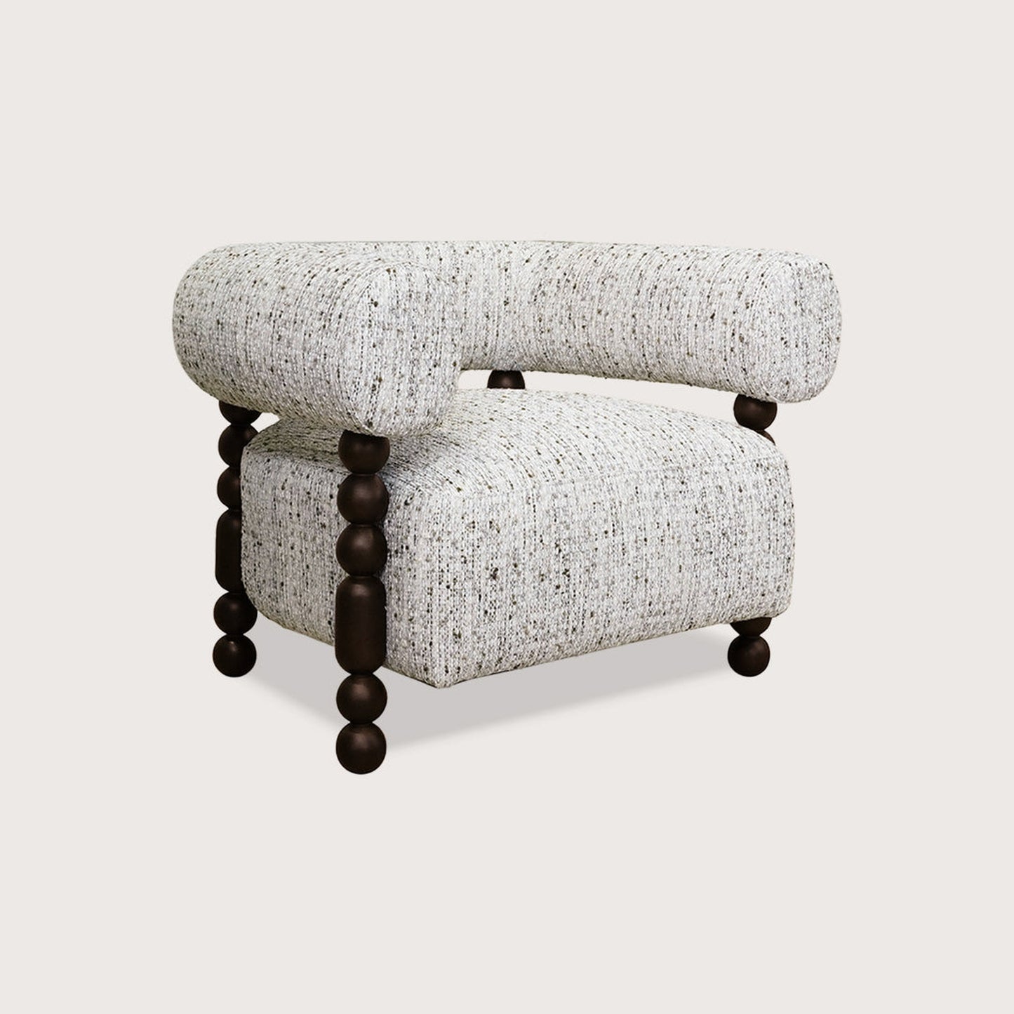 Tatum Curved Timber Occasional Chair - Neutral Occasional Chair Raffine Default Title