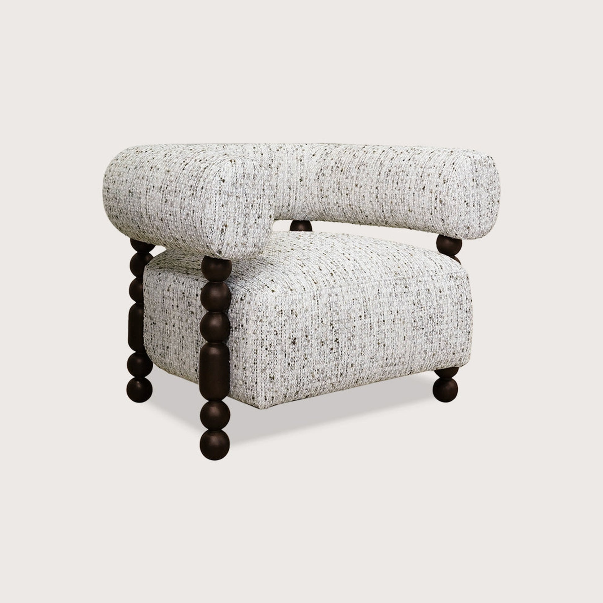 Tatum Curved Timber Occasional Chair - Neutral Occasional Chair Raffine Default Title