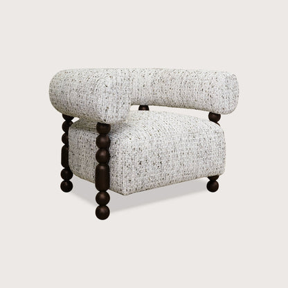 Tatum Curved Timber Occasional Chair - Neutral Occasional Chair Raffine Default Title