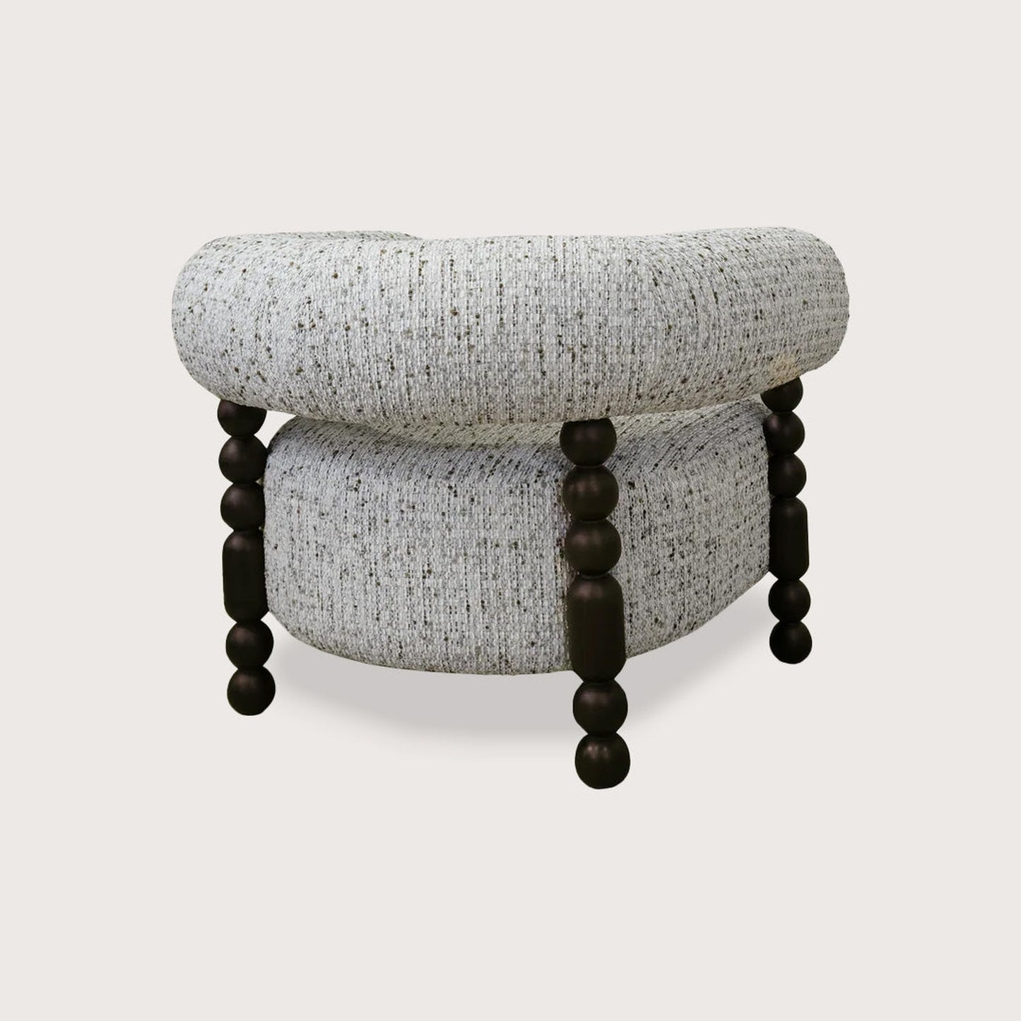Tatum Curved Timber Occasional Chair - Neutral Occasional Chair Raffine