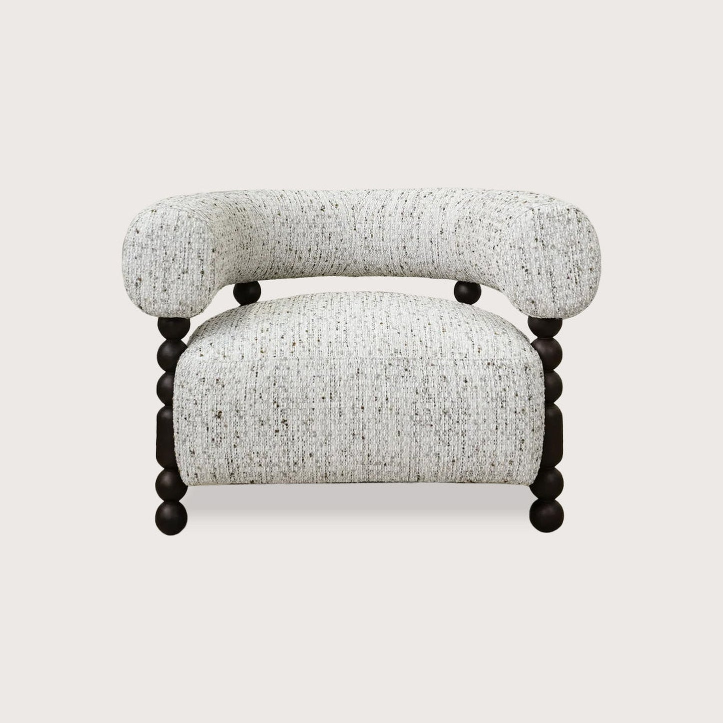 Tatum Curved Timber Occasional Chair - Neutral Occasional Chair Raffine