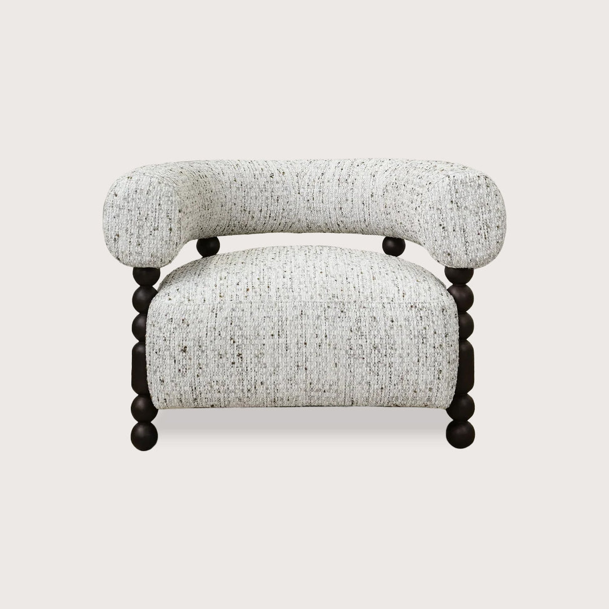 Tatum Curved Timber Occasional Chair - Neutral Occasional Chair Raffine