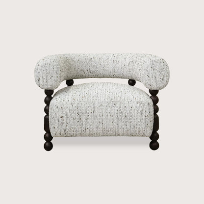 Tatum Curved Timber Occasional Chair - Neutral Occasional Chair Raffine
