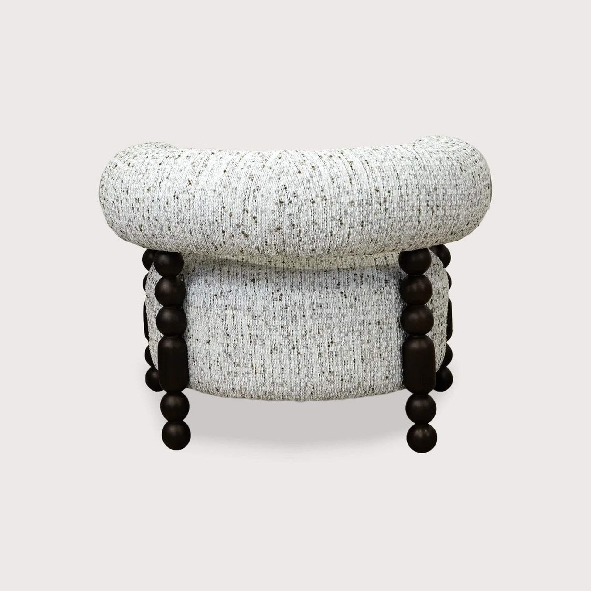 Tatum Curved Timber Occasional Chair - Neutral Occasional Chair Raffine