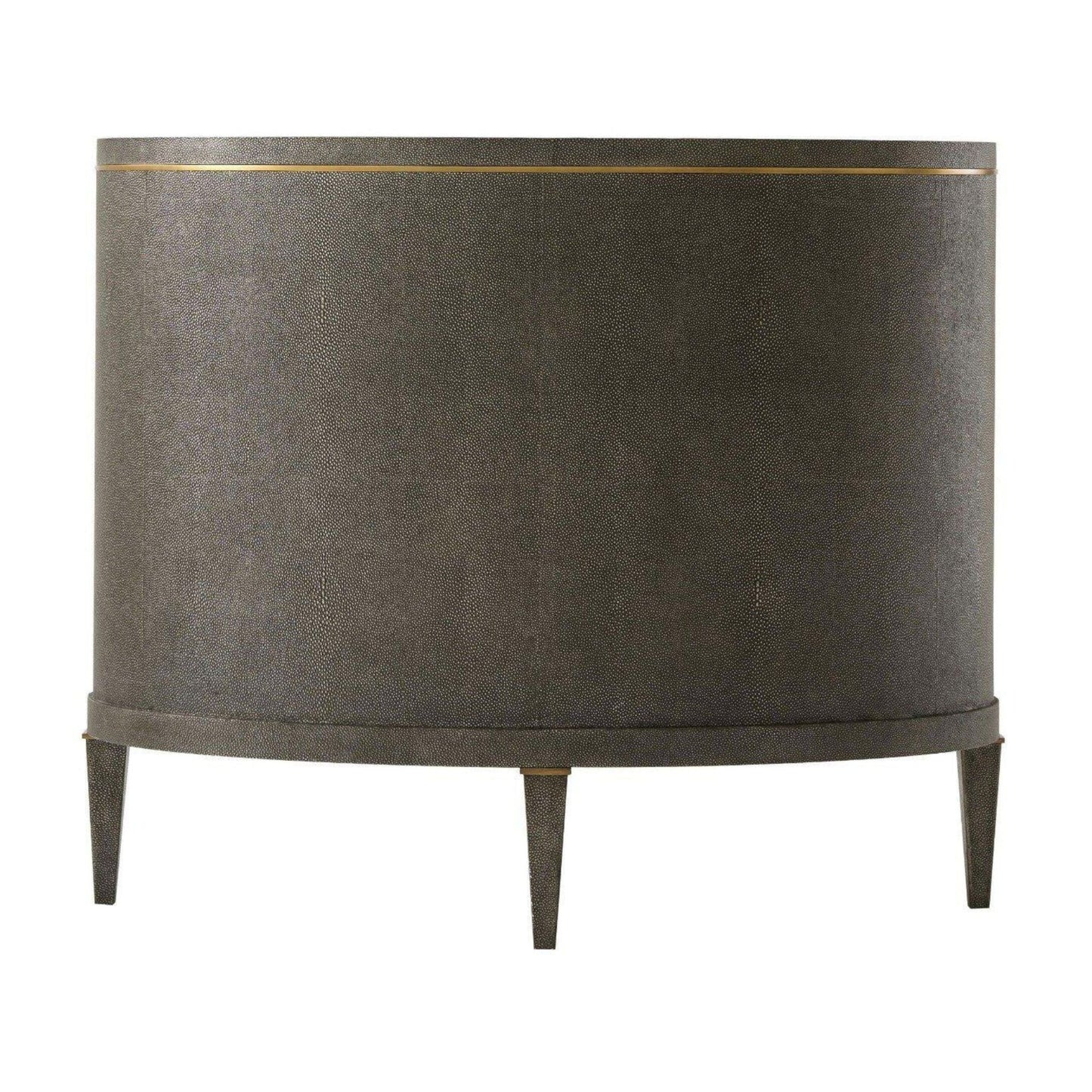 Theodore Alexander Eli Oval Nightstand Bedside Table - Tempest Shagreen Bedside Table Bloomingdales   