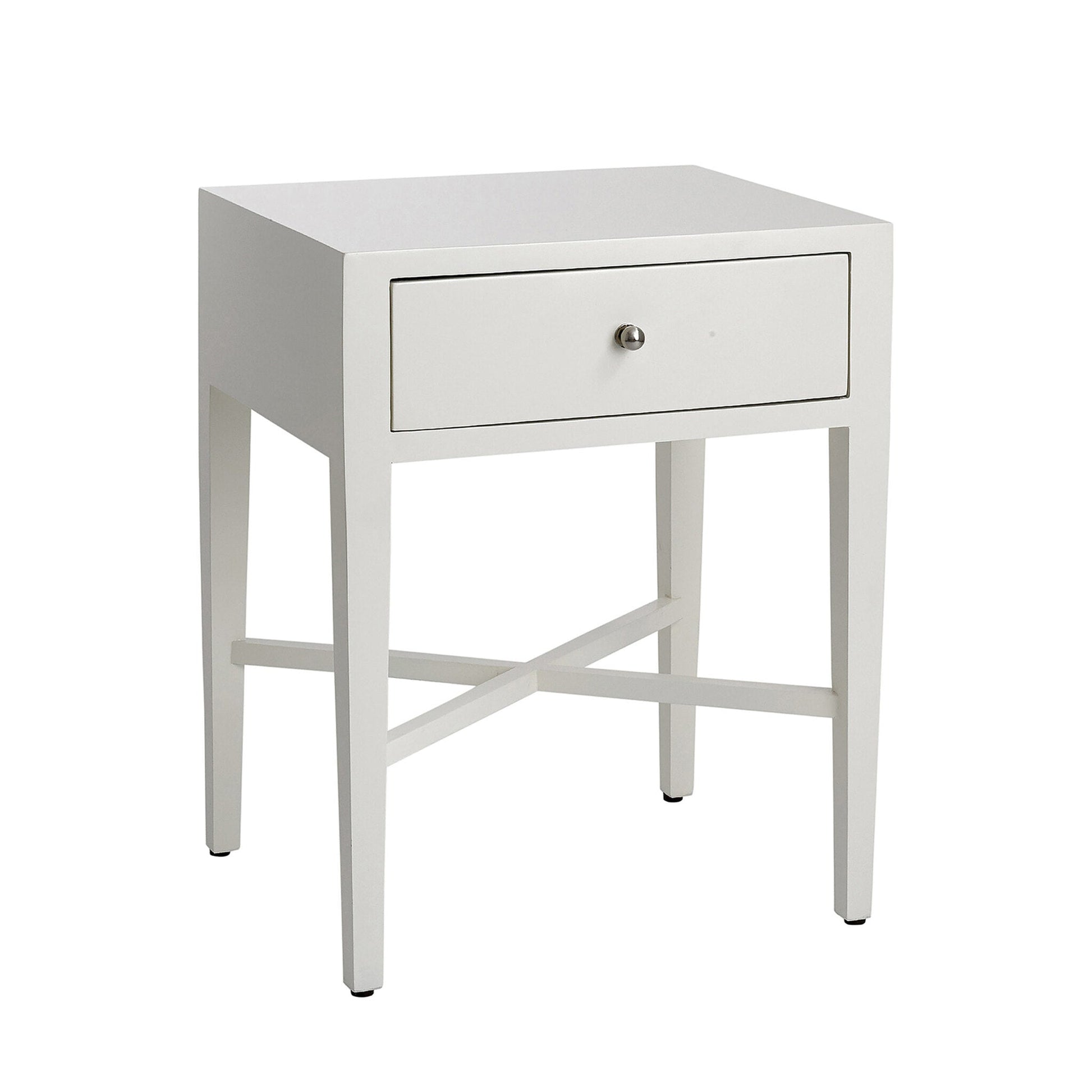 Two Drawer Bedside Table - Rubberwood Bedside Table Bloomingdales White One Drawer 