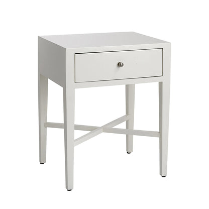 Two Drawer Bedside Table - White Bedside Table Bloomingdales White One Drawer 
