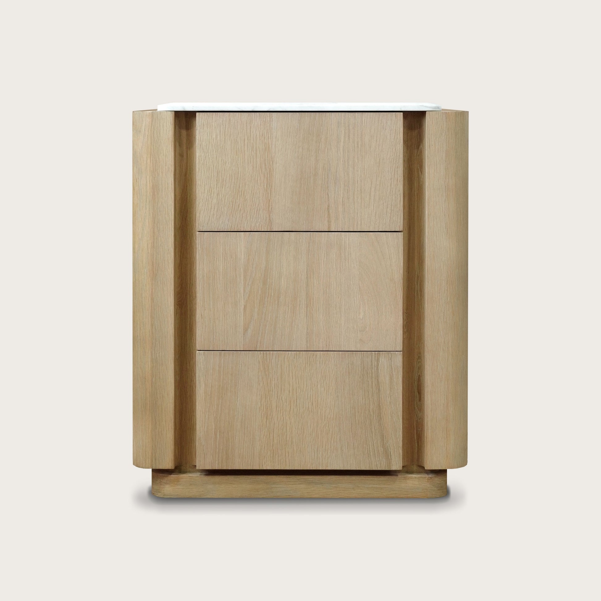 Valentine Marble Bedside Table - Brass Bedside Table Raffine Default Title