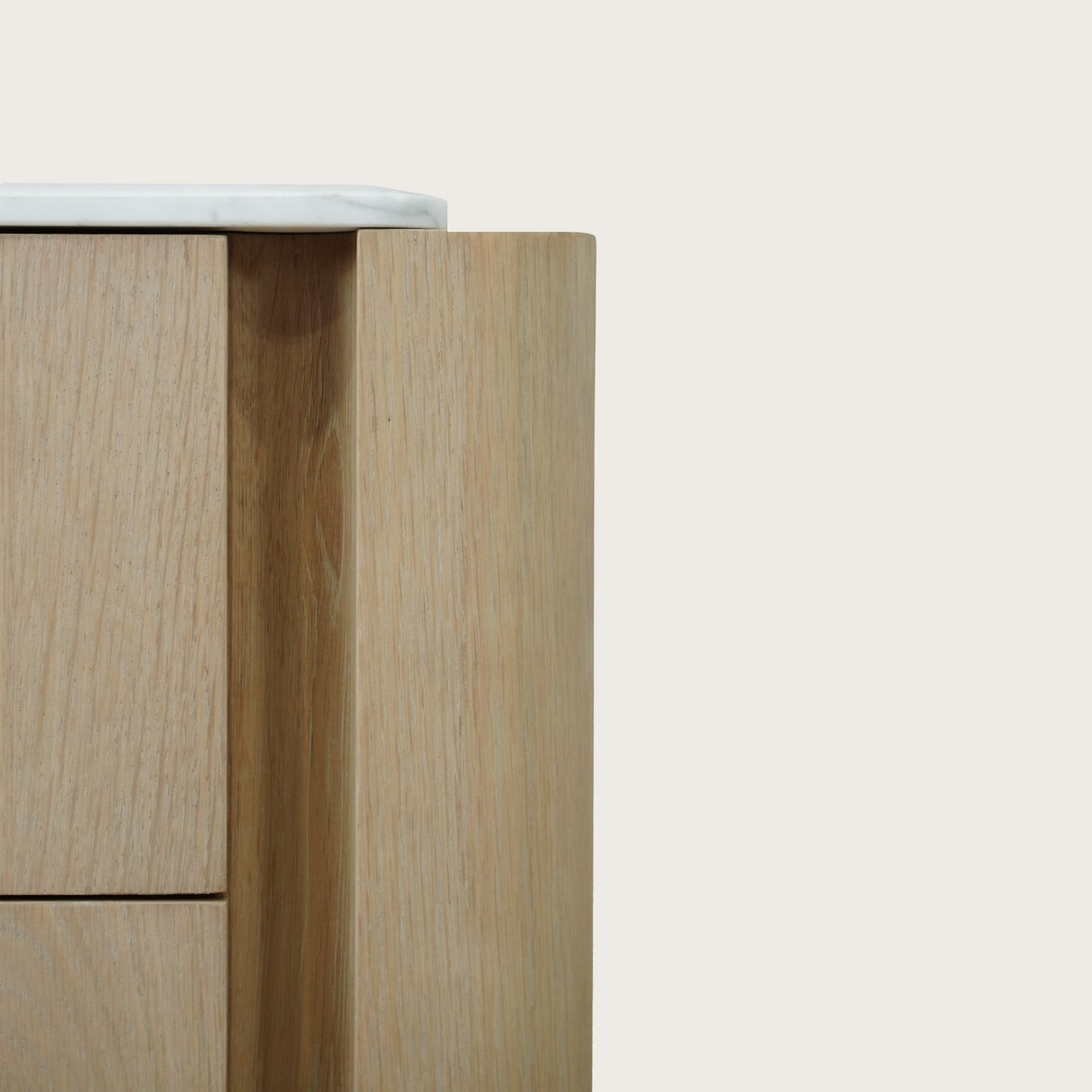 Valentine Marble Bedside Table - Brass Bedside Table Raffine