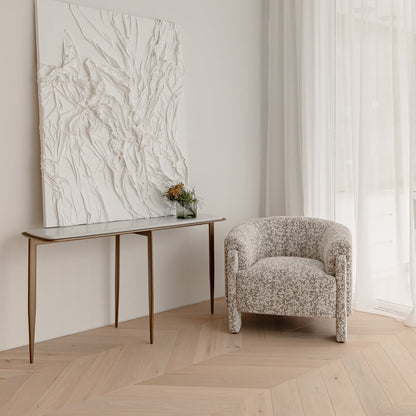 Willow Metal Console Table - Brass Console Table Raffine