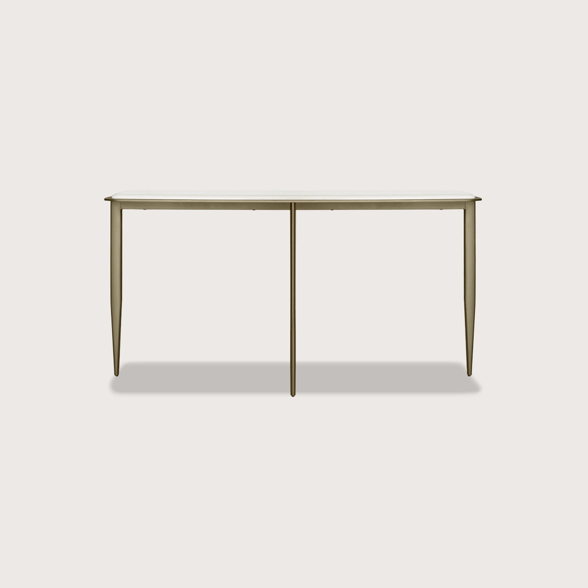 Willow Metal Console Table - Brass Console Table Raffine