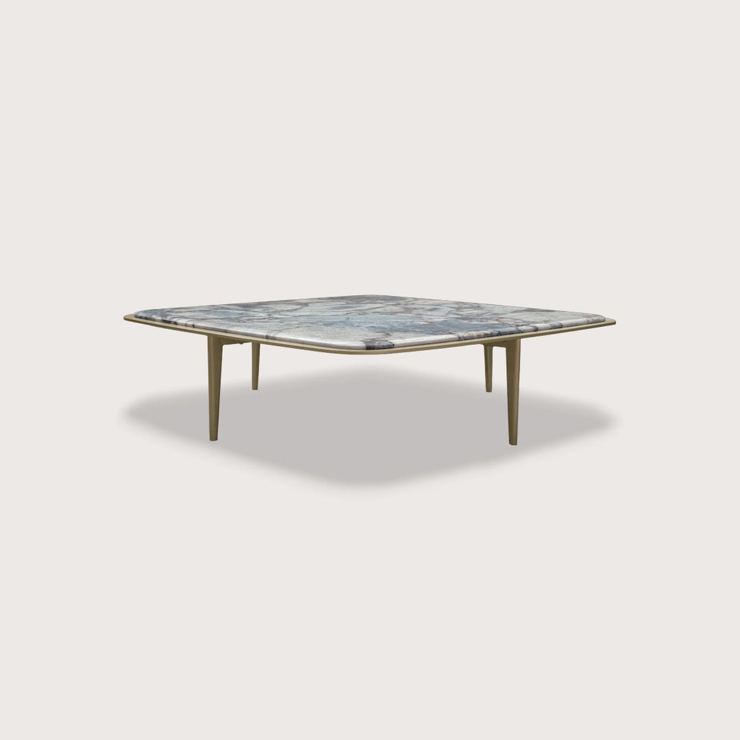 Willow Sculptural Marble Coffee Table - Brass Coffee Table Raffine Default Title