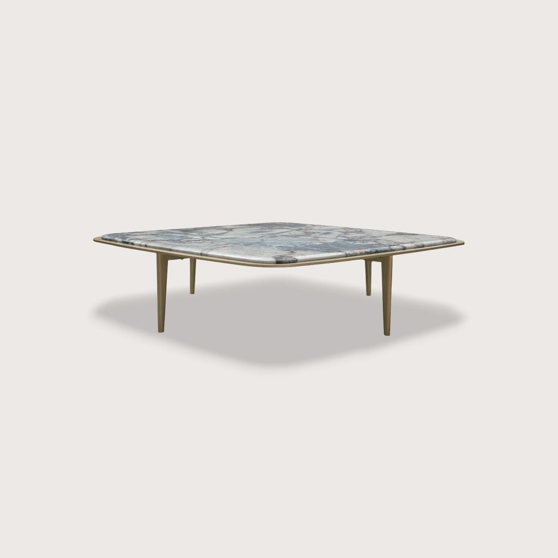 Willow Sculptural Marble Coffee Table - Brass Coffee Table Raffine Default Title