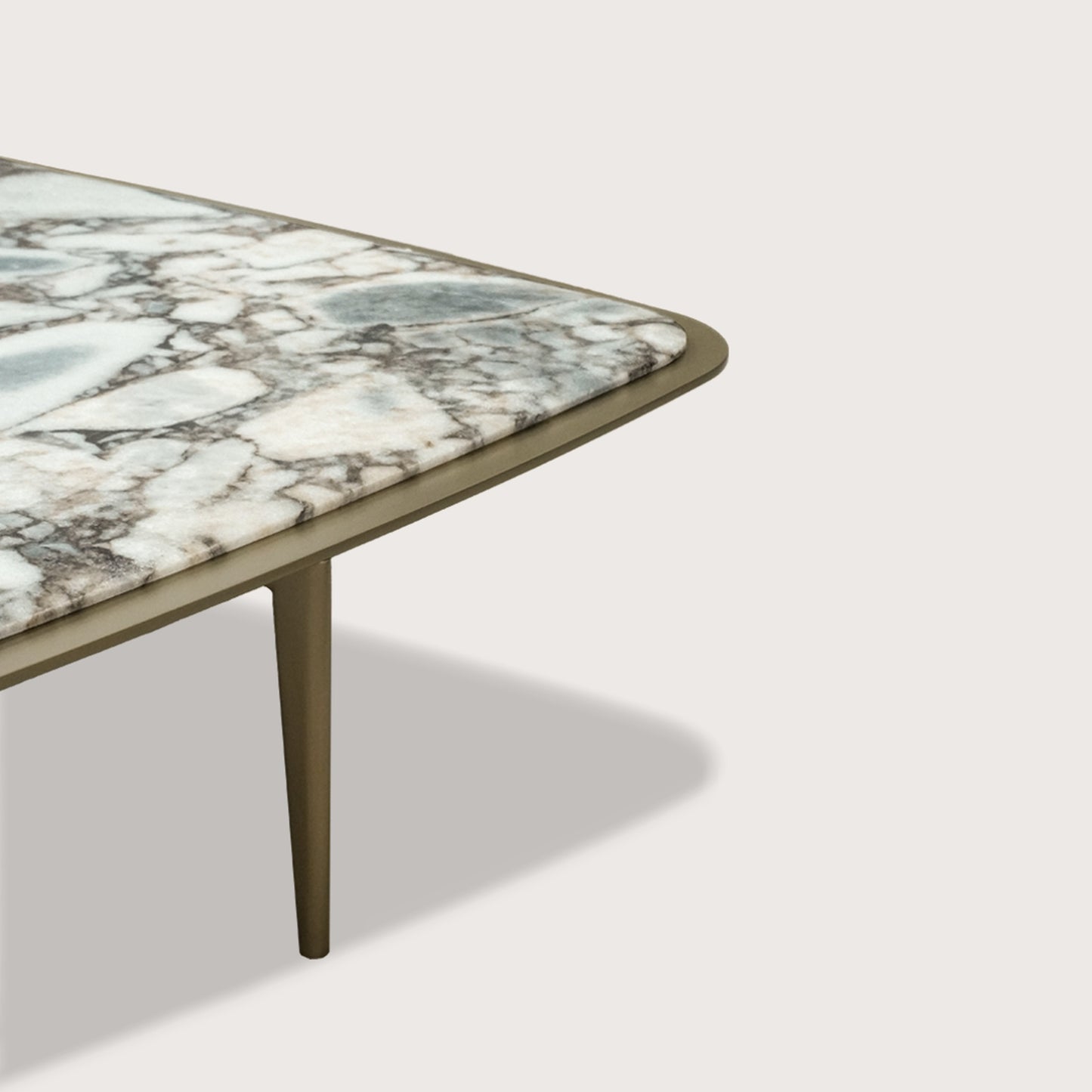 Willow Sculptural Marble Coffee Table - Brass Coffee Table Raffine