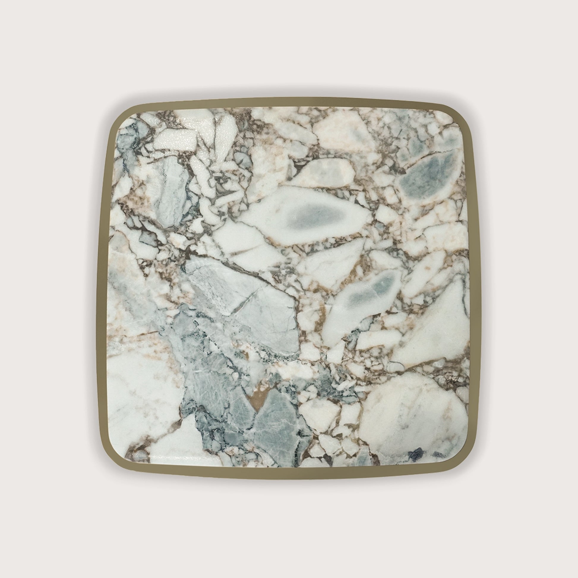 Willow Sculptural Marble Coffee Table - Brass Coffee Table Raffine