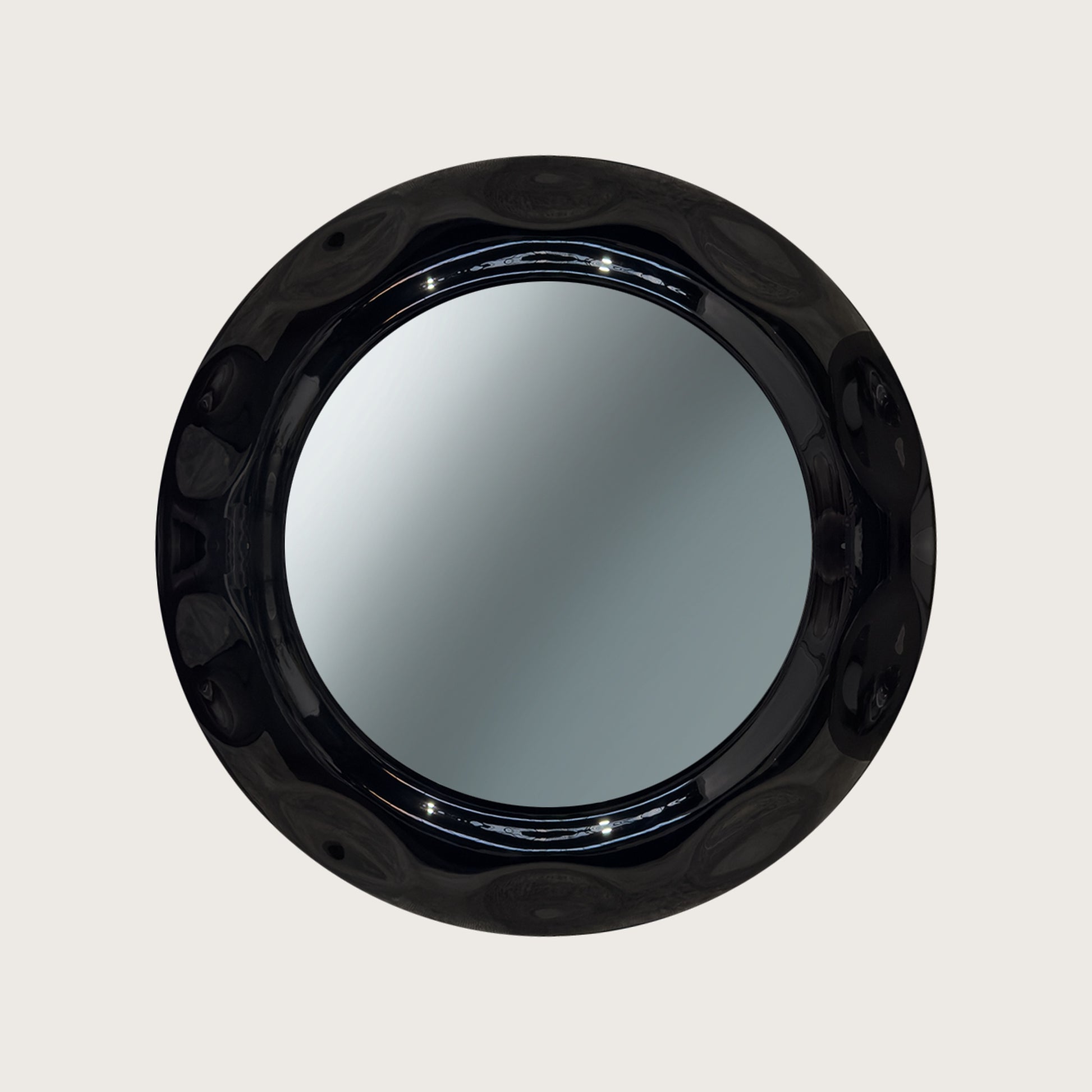 Wren Circular Glass Mirror - Black Mirror Raffine Default Title