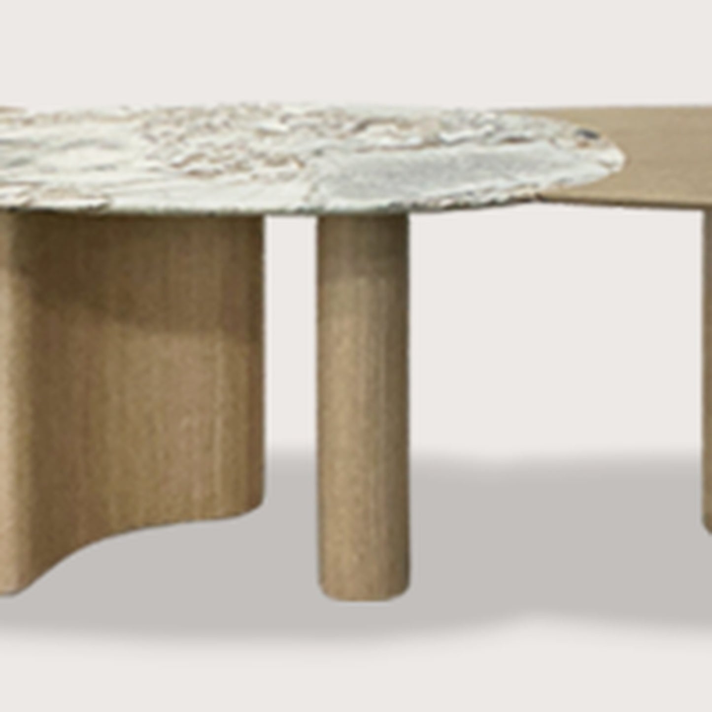 Xander Marble Dining Table - Oak Dining Table Raffine