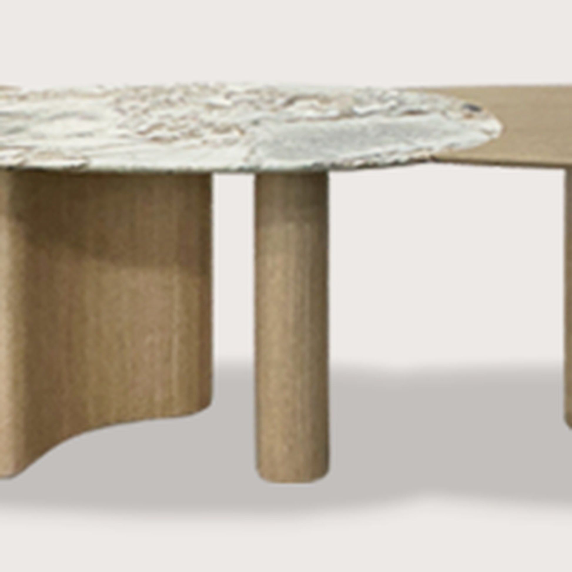 Xander Marble Dining Table - Oak Dining Table Raffine