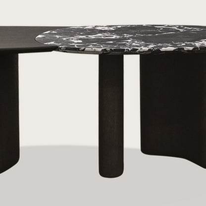 Xander Marble Dining Table - Truffle Dining Table Raffine