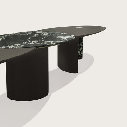 Xander Marble Dining Table - Truffle Dining Table Raffine