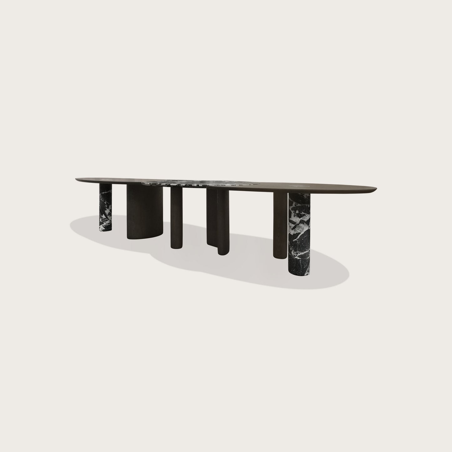 Xander Marble Dining Table - Truffle Dining Table Raffine