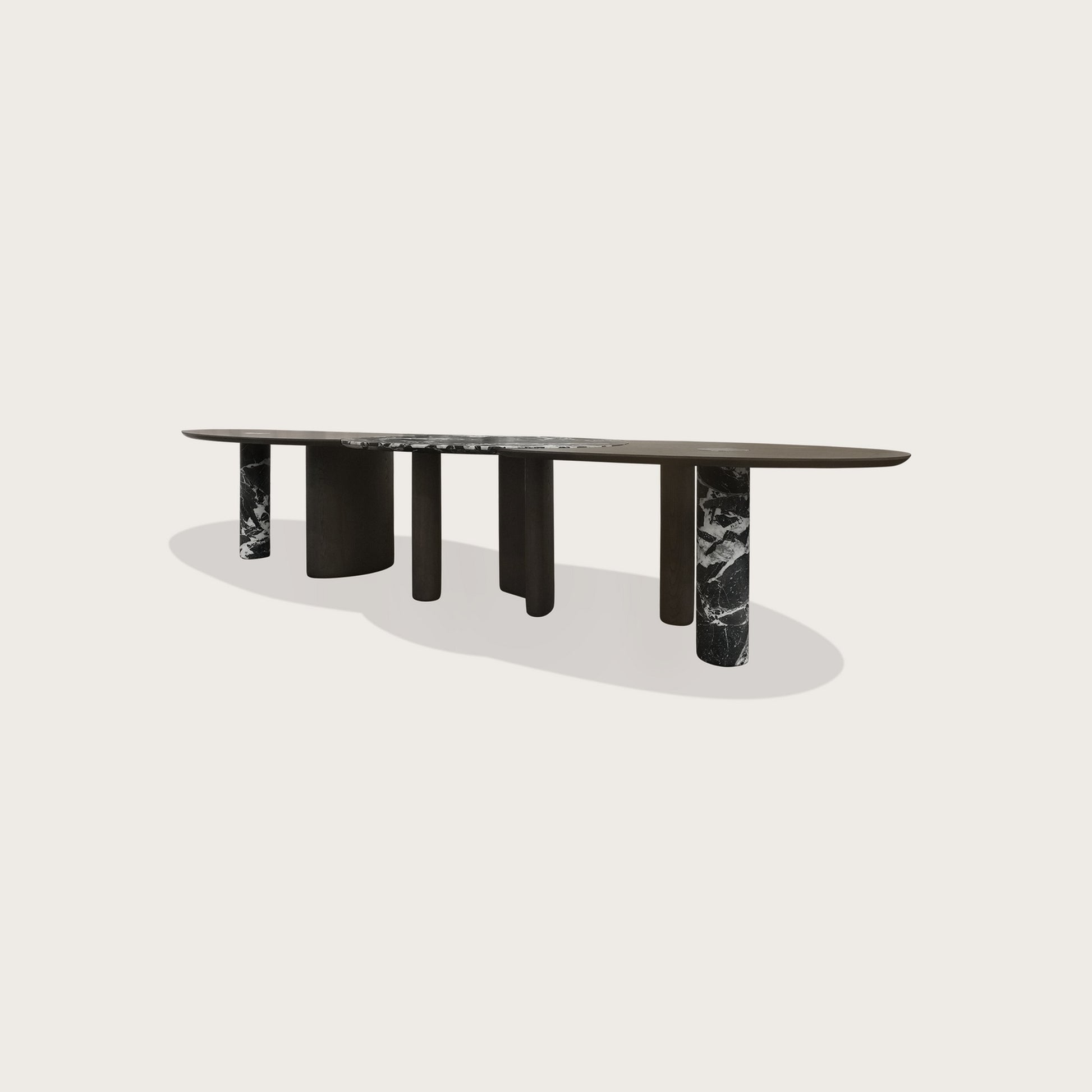 Xander Marble Dining Table - Truffle Dining Table Raffine